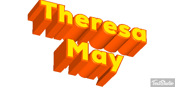 Theresa May Efecto de texto