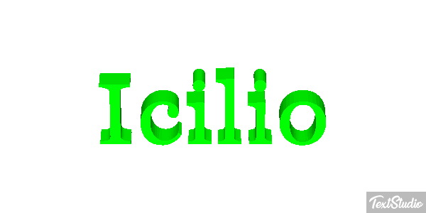 Icilio Text effect