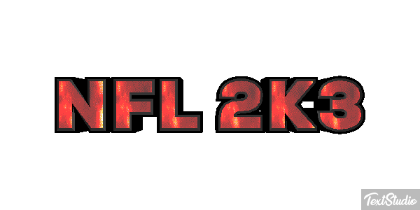 NFL 2K3 Efekt tekstowy