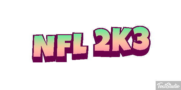 NFL 2K3 Efekt tekstowy