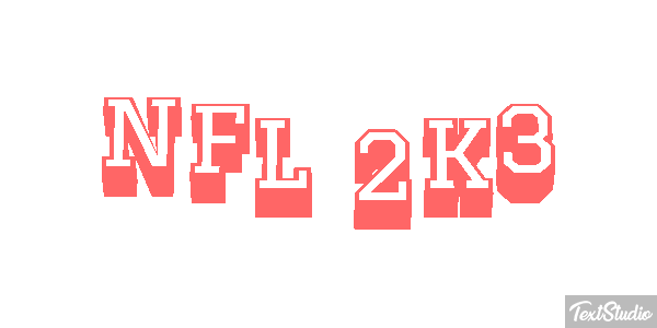NFL 2K3 Efekt tekstowy