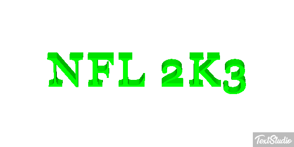 NFL 2K3 Efekt tekstowy