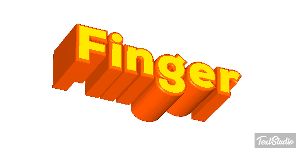 Finger Efeito do texto