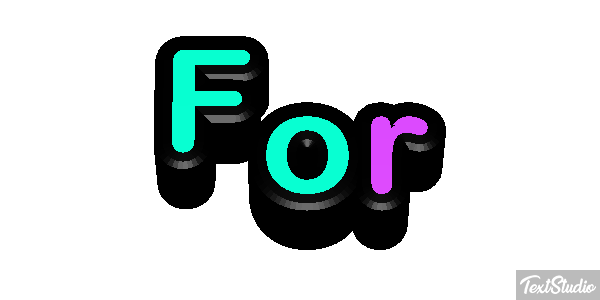 For Efekt tekstowy