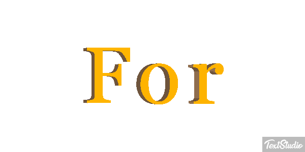 For Efekt tekstowy