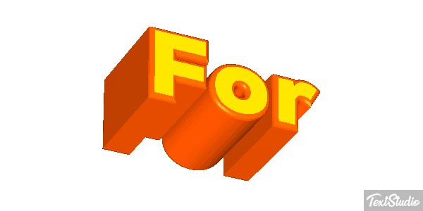 For Efekt tekstowy