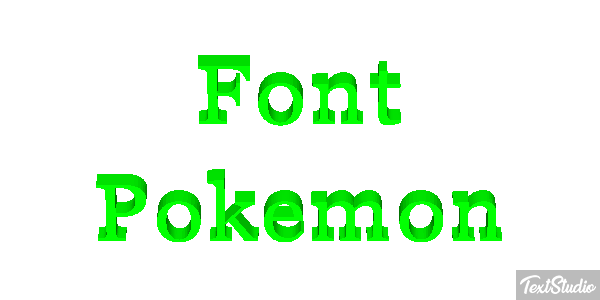 Font Pokemon Text effect