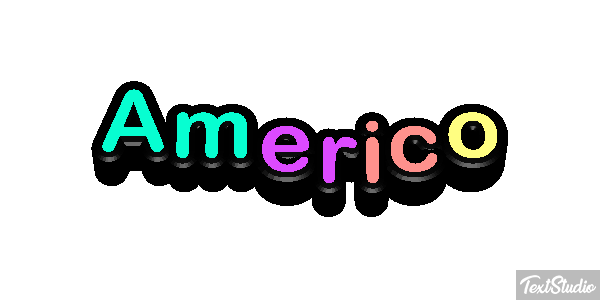 Américo Text effect