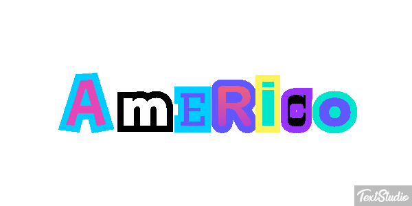 Américo Text effect
