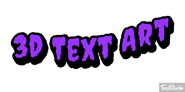 3D Text Art Text effect