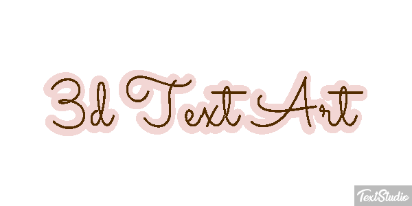 3D Text Art Text effect