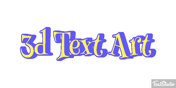 3D Text Art Text effect
