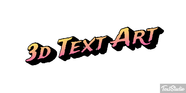 3D Text Art Text effect