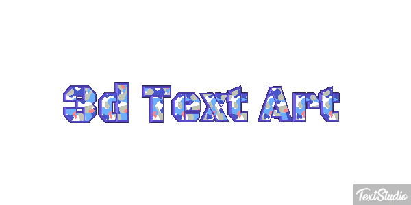 3D Text Art Text effect