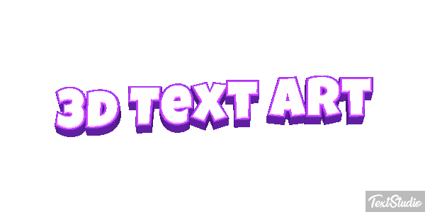 3D Text Art Text effect