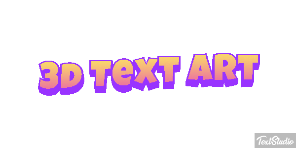 3D Text Art Text effect