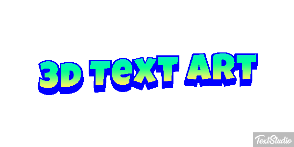 3D Text Art Text effect