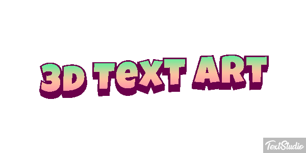 3D Text Art Text effect