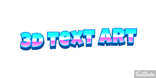 3D Text Art Text effect