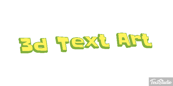 3D Text Art Text effect