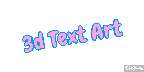 3D Text Art Text effect