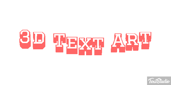 3D Text Art Text effect