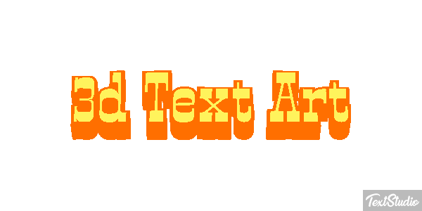 3D Text Art Text effect