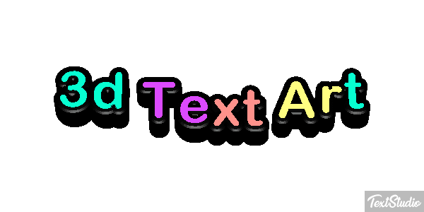 3D Text Art Text effect