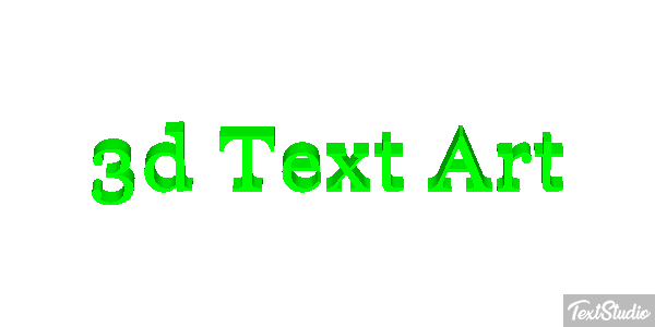 3D Text Art Text effect