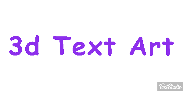 3D Text Art Text effect