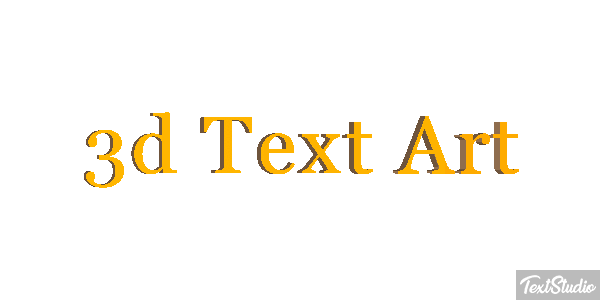 3D Text Art Text effect