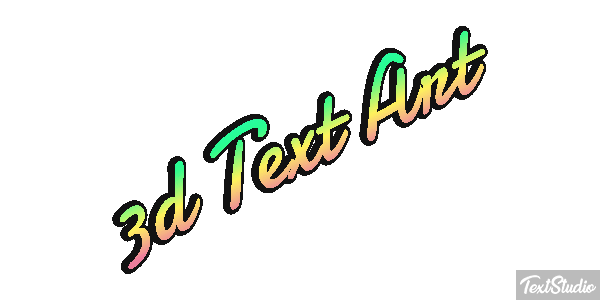 3D Text Art Text effect
