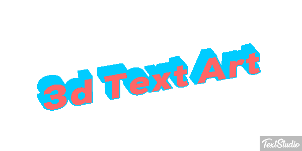 3D Text Art Text effect