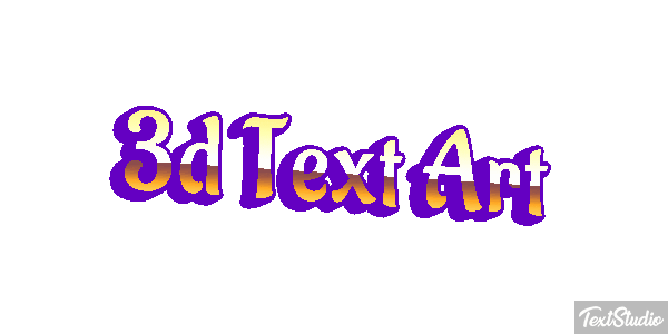 3D Text Art Text effect