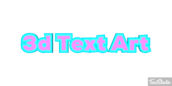 3D Text Art Text effect