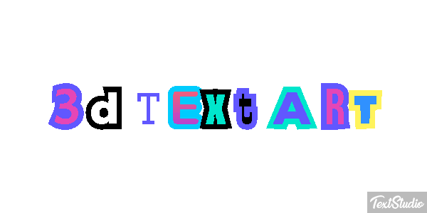 3D Text Art Text effect