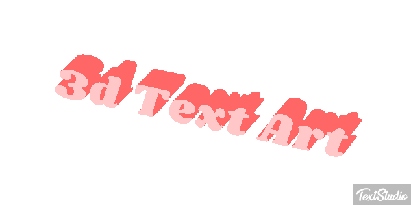 3D Text Art Text effect
