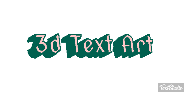 3D Text Art Text effect