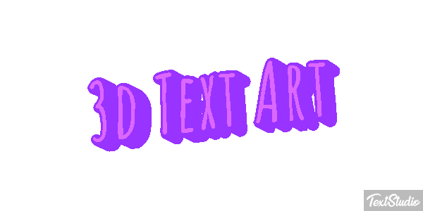 3D Text Art Text effect