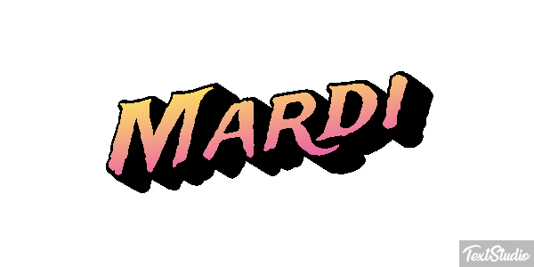 Mardi Texteffekt