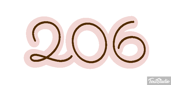 206 Tekst effect