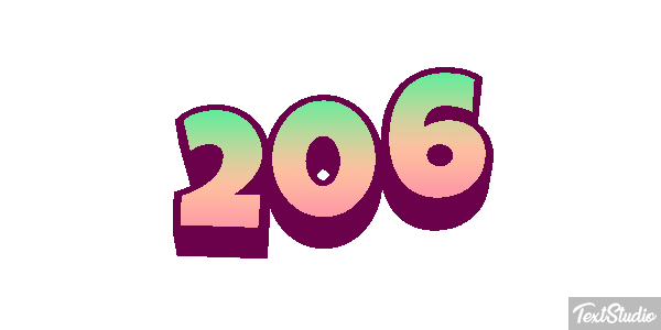 206 Tekst effect