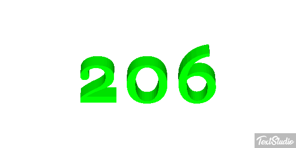 206 Tekst effect