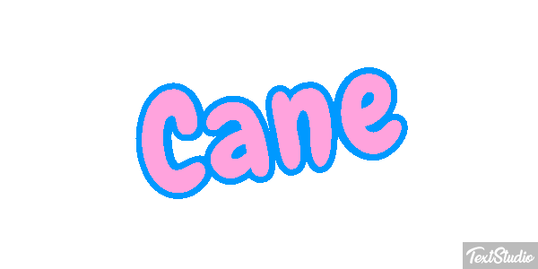 Cane Effetto testo