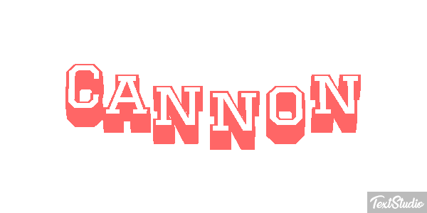Cannon Текстовый эффект