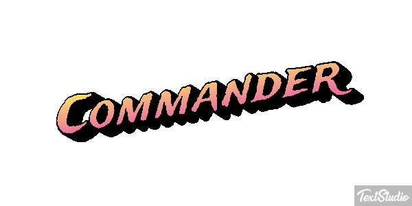 Commander Text effect