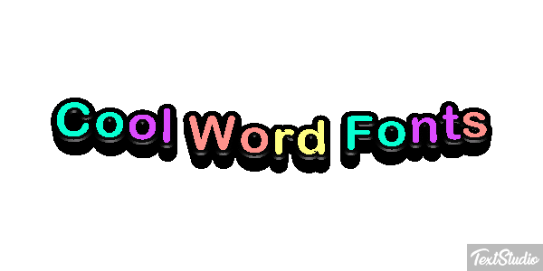 Cool Word Fonts テキスト効果