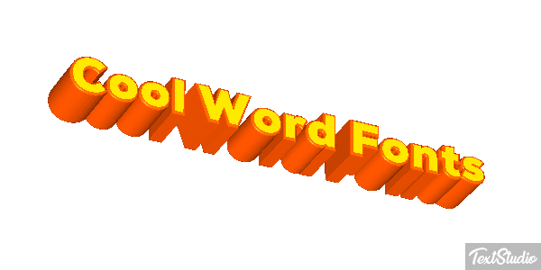 Cool Word Fonts テキスト効果