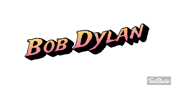 Bob Dylan Text effect