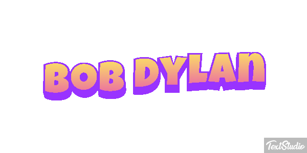 Bob Dylan Text effect
